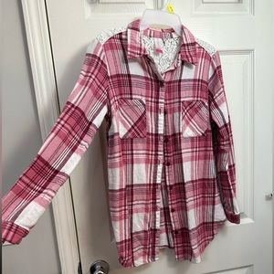 No Boundaries Flannel Shirt - Large